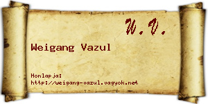 Weigang Vazul névjegykártya